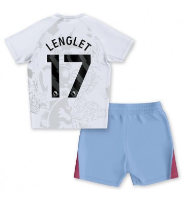 Aston Villa Clement Lenglet #17 Segunda Equipación Niños 2023-24 Manga Corta (+ Pantalones cortos)